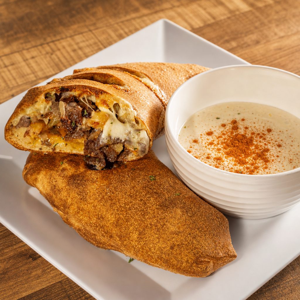 Steak Bomb Stromboli.