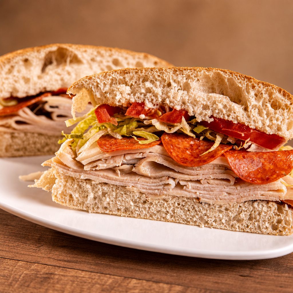 Turkey Italiano Sandwich.