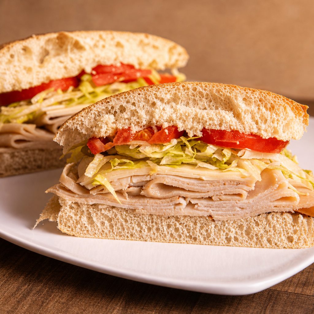 Turkey & cheese Sandwich.