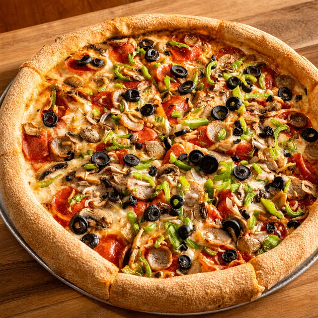 Davie's Best Deluxe Pizza.