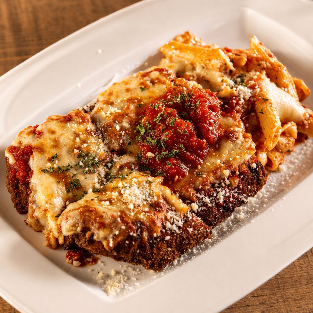Chicken Parmigiana Lunch.