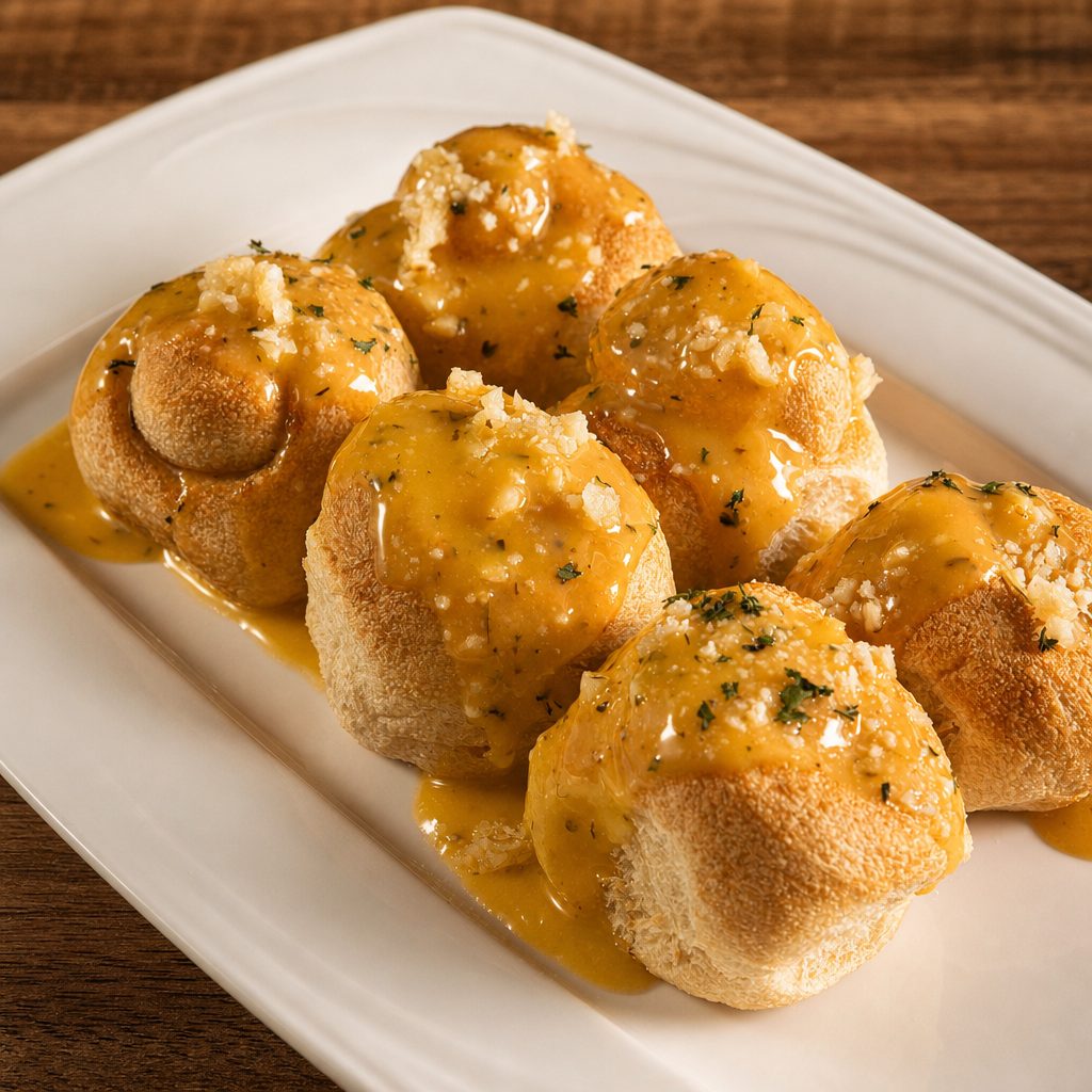 Garlic rolls.