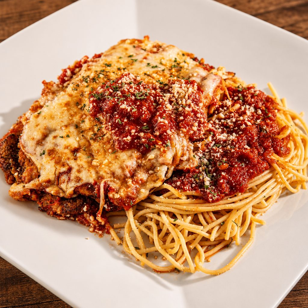 Eggplant Parmigiana Lunch.
